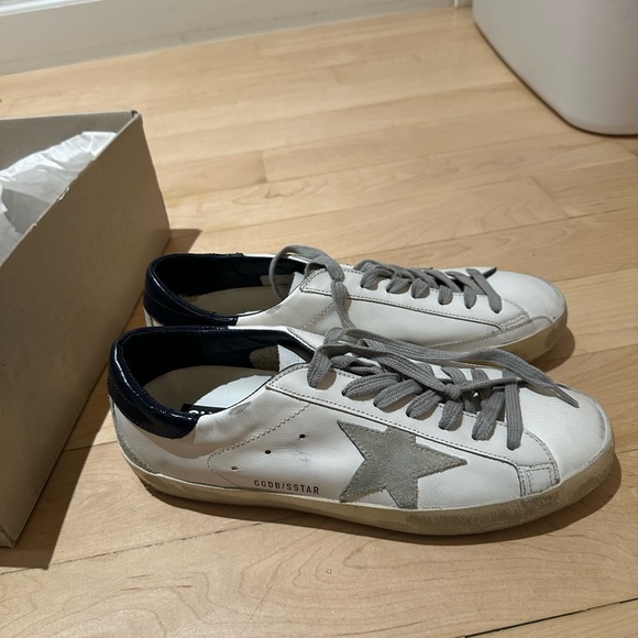 Golden Goose White and Gray Sneakers - Picture 4 of 9